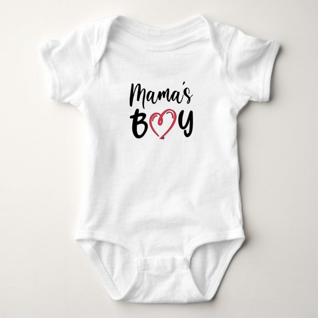 Mama's Boy Baby Bodysuit (Front)