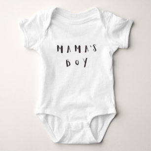 Mama's Boy - Fun Quote Baby Jersey Bodysuit
