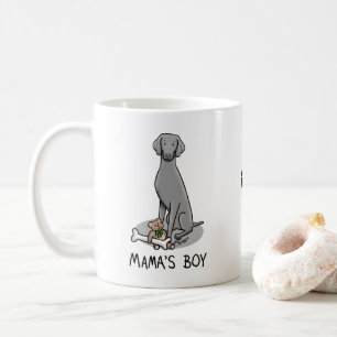 Mama's Boy Weimaraner (grey 1) toys dog mum Cute Coffee Mug