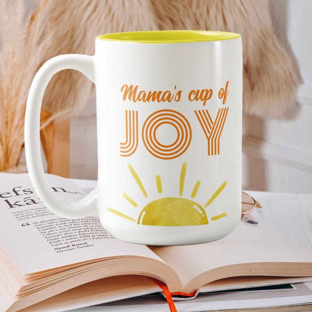 Mama's Cup of Joy - retro yellow sunshine mug (Creator Uploaded)