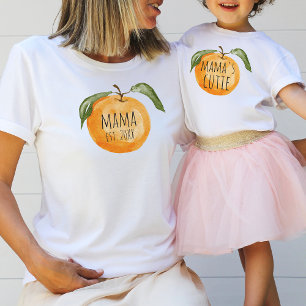 Mama's Cutie Cute Mandarin Orange Mum Matching  Toddler T-Shirt