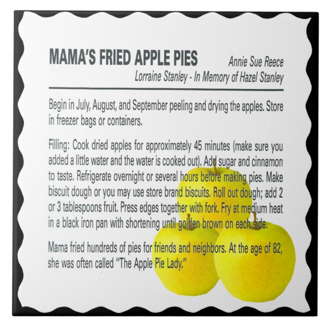 MAMA'S FRIED APPLE PIES TILE (Front)