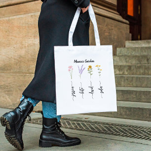 Mama's Garden Personalised Kids Nmae Mother's Day Tote Bag