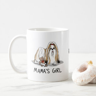 Mama's Girl Shih Tzu (tan white) Dog Mum Cute Coffee Mug
