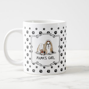 Mama's Girl Shih Tzu (tan white) Dog Mum Cute Large Coffee Mug