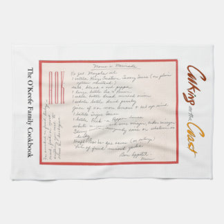 Mama's Handwritten Marinade Recipe Tea Towel