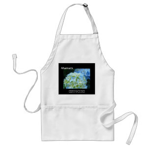 Mama's KITCHEN apron Blue Hydrangea Flowers