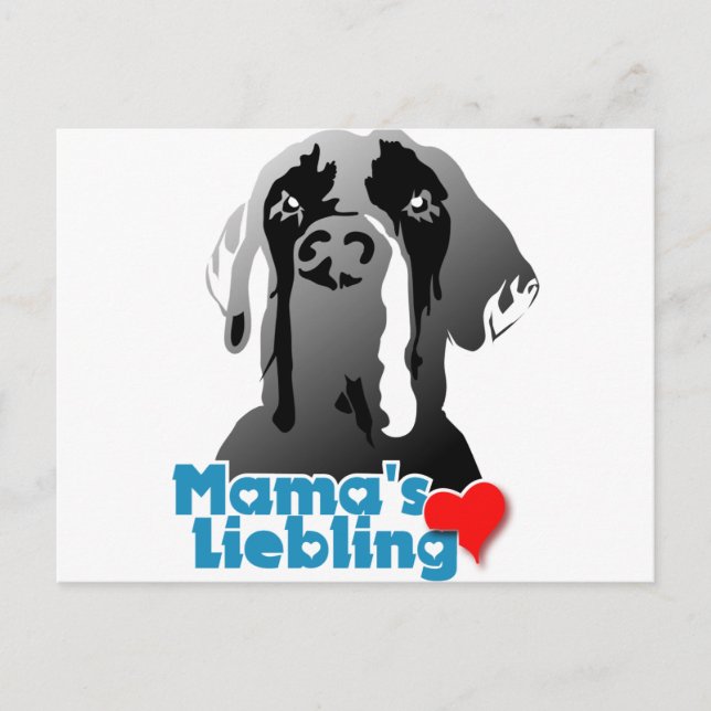 Mamas Lieblings Dogge Postcard (Front)