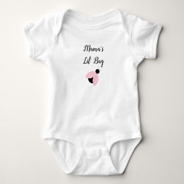 Mama's Lil Bug Ladybug Baby Girl Bodysuit (Front)