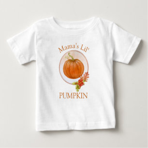 Mama's Lil' Pumpkin   Baby's 1st Thanksgiving Baby T-Shirt