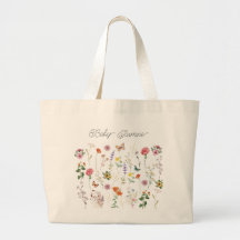 Mama's Little Flower Wild Flowers Baby Tote Bag