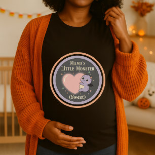 Mamas Little Monster Sweet Halloween Maternity T-Shirt