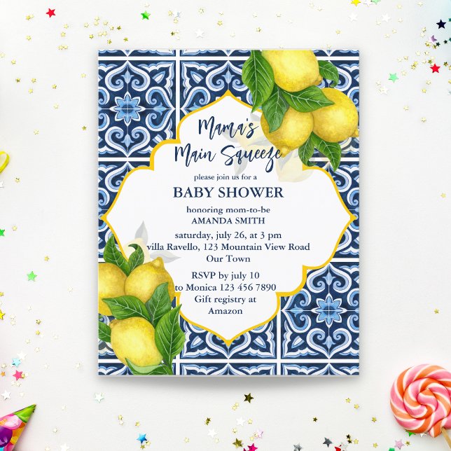 Mama's Main Squeeze baby shower lemons invite (Creator Uploaded)