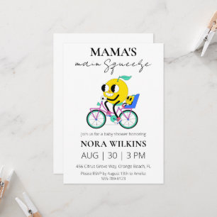 Mama's main squeeze citrus baby shower invitation
