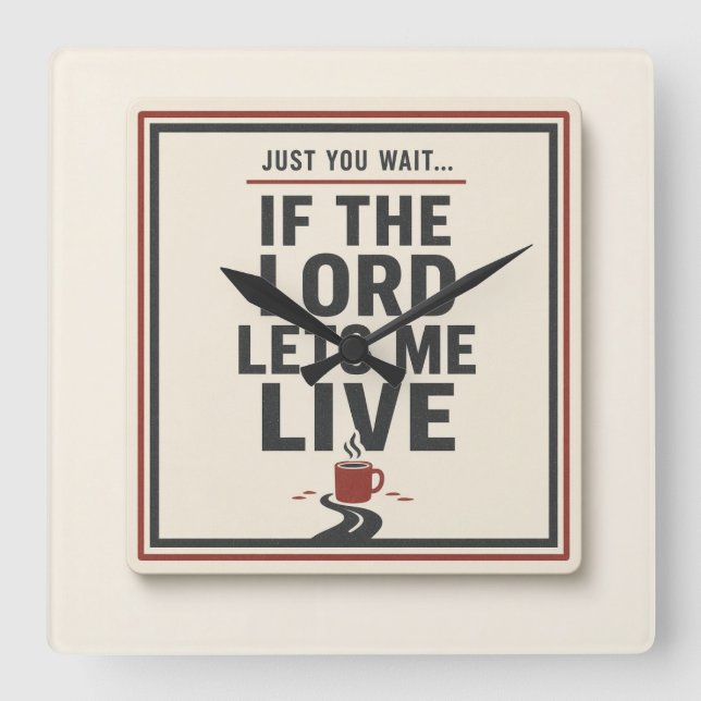 Mama's Not Happy! Square Wall Clock (Front)