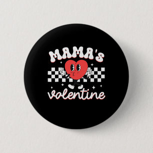 Mama's Valentine Kid Heart Toddler Funny Valentine 6 Cm Round Badge