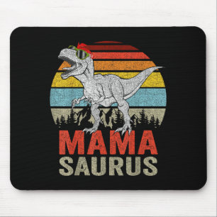 Mamasaurus Dinosaur Mama Saurus T Rex Funny Family Mouse Pad