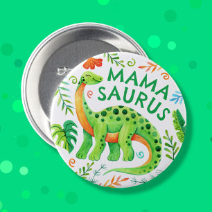 Mamasaurus Dinosaur Mum of the Birthday Boy 7.5 Cm Round Badge