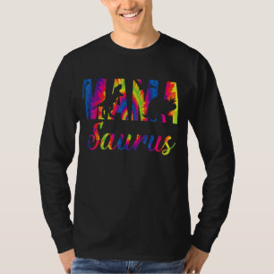 Mamasaurus Dinosaur Rex Tie Dye Mummy Mother's Day T-Shirt