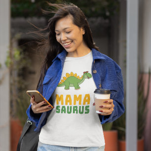Mamasaurus Dinosaur Stegosaurus Mothers Day T-Shirt