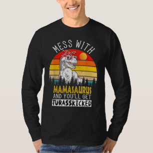 Mamasaurus  Mothers Mummy Dinosaur T Rex Saurus T-Shirt
