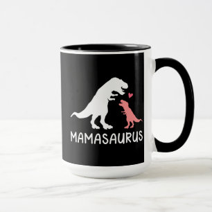 Mamasaurus mum and baby dinosaur mug