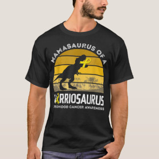 Mamasaurus Of A Warrior Childhood Cancer Awareness T-Shirt