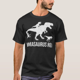 mamasaurus re 3 kids mama dinosaur T-Shirt