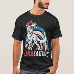 Mamasaurus T Re Dinosaur Funny Mama Saurus Rainbow T-Shirt