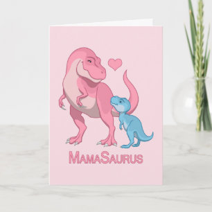 MamaSaurus T-Rex and Baby Boy Dinosaurs Announcement