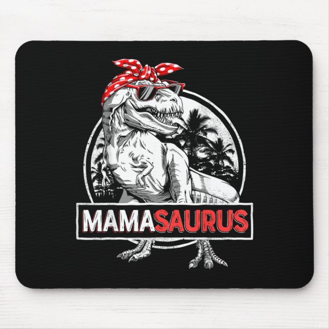 Mamasaurus T Rex Dinosaur Funny Mama Saurus Mouse Pad (Front)