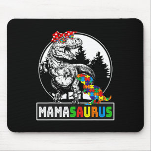 Mamasaurus T Rex Dinosaur Mama Saurus Autism Aware Mouse Pad