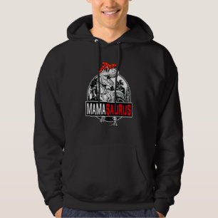 Mamasaurus T rex Dinosaur Mama Saurus Family Match Hoodie