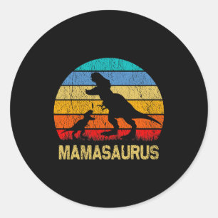 Mamasaurus T Rex Dinosaur Mama Saurus Family T Shi Classic Round Sticker