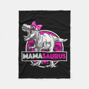 Mamasaurus T-rex Matching Funny Mother Saurus Dino Fleece Blanket