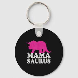 Mamasaurus t shirt, cute triceratops dinosaur mum key ring