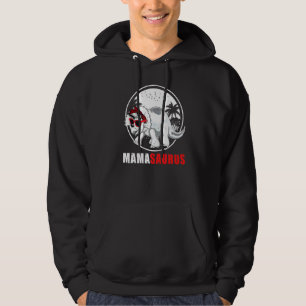 Mamasaurus Triceratops Dinosaur Plaid Headscarf Su Hoodie