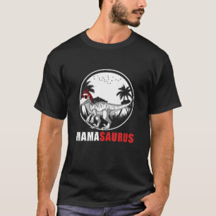 Mamasaurus Velociraptor Dinosaur Plaid Headscarf S T-Shirt