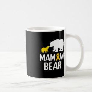 Mamaw Bear Childhood Cancer Awareness Support Squa Coffee Mug