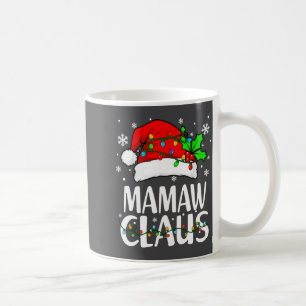 Mamaw Claus Christmas Lights Pajama Family Matchin Coffee Mug