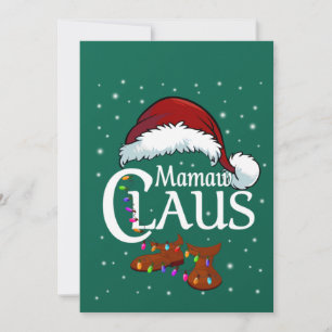 Mamaw Claus Shirt, Family Matching Mamaw Claus Paj Invitation