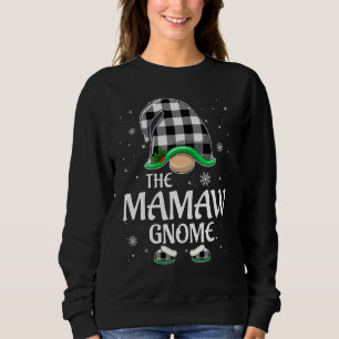 Mamaw Gnome Buffalo Plaid Christmas Matching Famil Sweatshirt