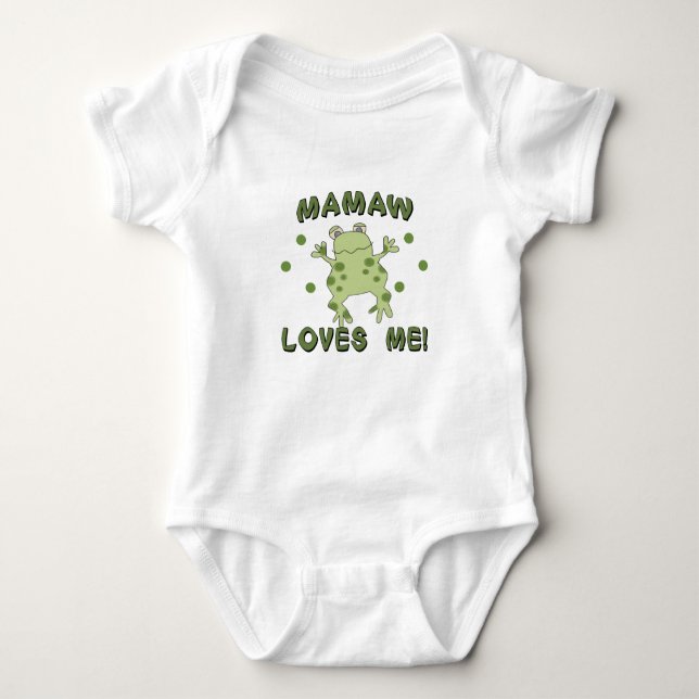 Mamaw Loves Me Frog Baby Bodysuit (Front)