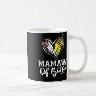 Mamaw Of Both Baseball Softball Mamaw Mothers Day Coffee Mug