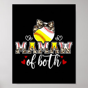 Mamaw Of Both Leopard Softll Sell Mamaw Grandma _1 Poster