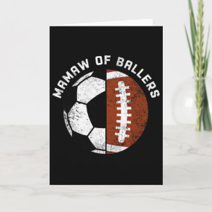 Mamaw Of Llers Funny Soccer Footll Grandma Mamaw Card