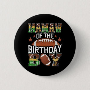 Mamaw Of The Birthday Boy Football Lover Game Day 6 Cm Round Badge