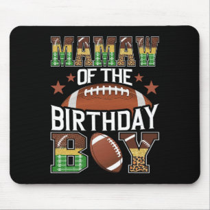 Mamaw Of The Birthday Boy Football Lover Game Day  Mouse Pad