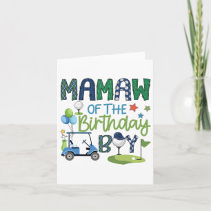 Mamaw Of The Birthday Boy Hole In One Golf Sport Card