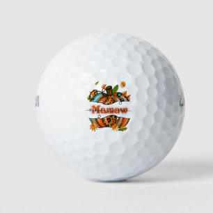 Mamaw Pumpkin Leopard Mamaw Thankful Grateful Bles Golf Balls